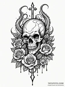 Kraken claw beneath shattered ice, concept ar... - эскиз тату (№1751933125_0, 08.07.2025 00:05) — Tatufoto.com