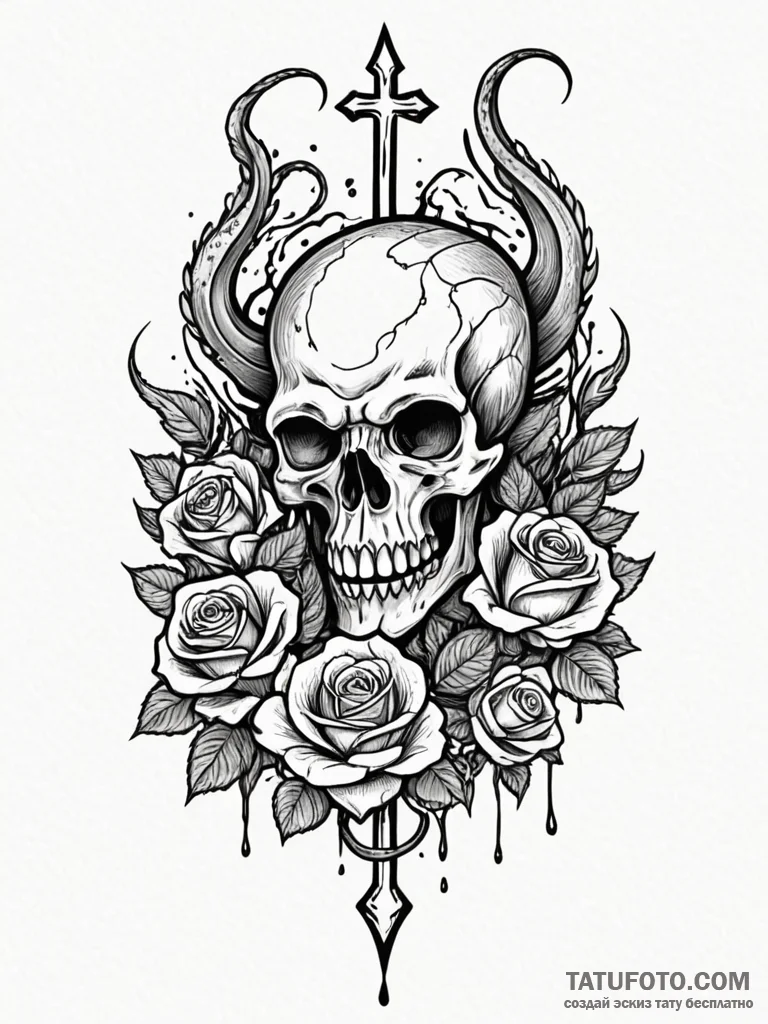 Kraken claw beneath shattered ice, concept ar… — эскиз тату (№1751933125_0, 08.07.2025 00:05) — Tatufoto.com