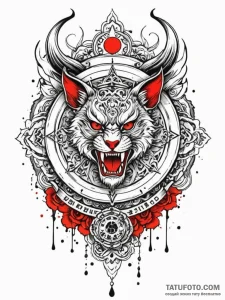 A japanese family crest (mon), ink illustrati... - эскиз тату (№1751934225_0, 08.07.2025 00:23) — Tatufoto.com