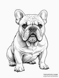 Bulldog - эскиз тату (№1751934985_0, 08.07.2025 00:36) — Tatufoto.com