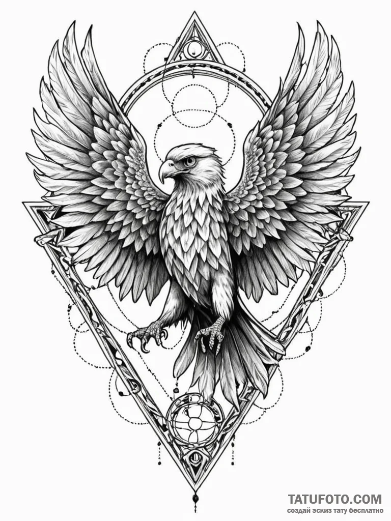 Harpy with wings of razor-sharp solar panels,... - эскиз тату (№1751938140_0, 08.07.2025 01:29) — Tatufoto.com