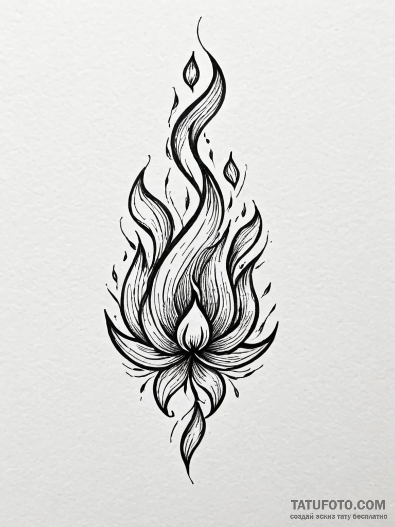 Shadow flame swirling in darkness, tattoo fla… — эскиз тату (№1751938646_0, 08.07.2025 01:37) — Tatufoto.com