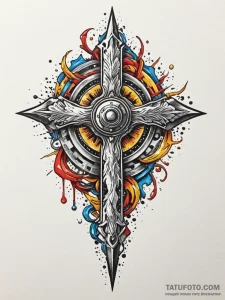 A powerful buzzsaw blade, industrial,, artist... - эскиз тату (№1751941944_0, 08.07.2025 02:32) — Tatufoto.com