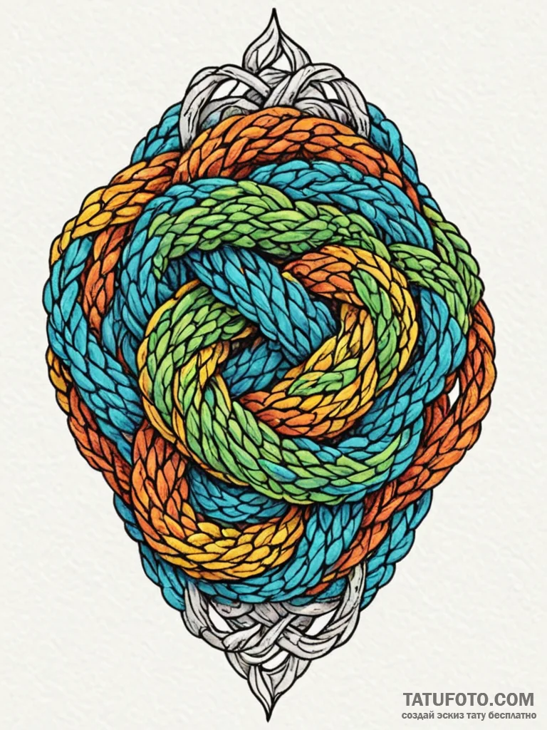 Reef knot, a simple, secure, and reliable kno... - эскиз тату (№1751942450_0, 08.07.2025 02:40) — Tatufoto.com
