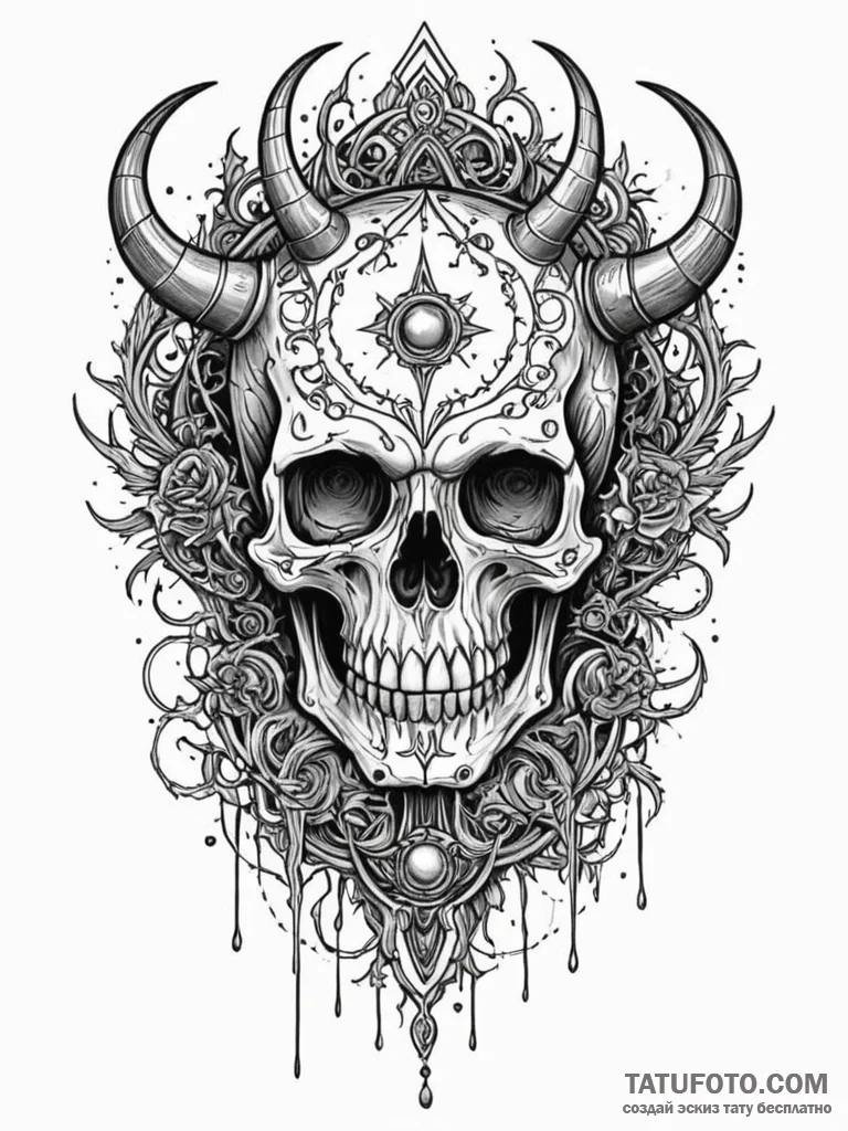 Necromancerр р†р вђљрівђћсћs relic devouring... - эскиз тату (№1751942871_0, 08.07.2025 02:47) — Tatufoto.com