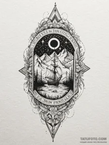 Adage in latin, inscribed on a weathered scro... - эскиз тату (№1751944053_0, 08.07.2025 03:07) — Tatufoto.com