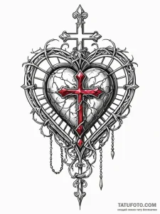 Ruby heart beneath bone cage, tattoo line art... - эскиз тату (№1751945150_0, 08.07.2025 03:25) — Tatufoto.com