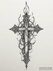 Ancient candle burning green, tattoo sketch d... - эскиз тату (№1751946661_0, 08.07.2025 03:51) — Tatufoto.com