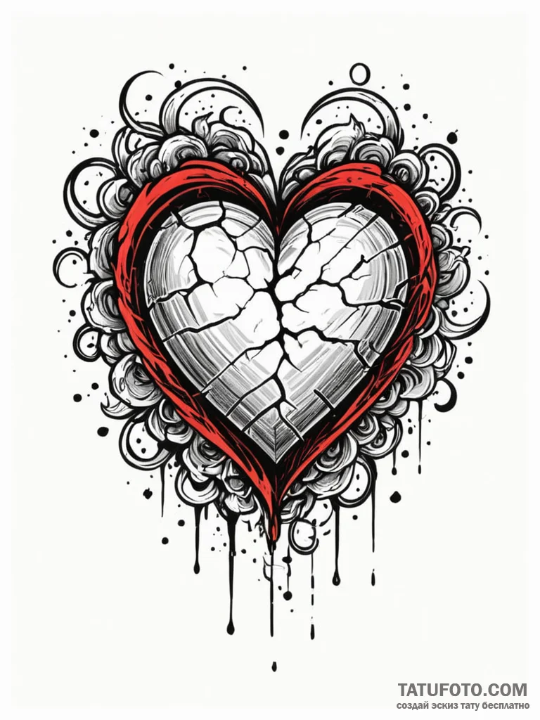 Stone heart beneath spectral storm, concept a... - эскиз тату (№1751947082_0, 08.07.2025 03:58) — Tatufoto.com