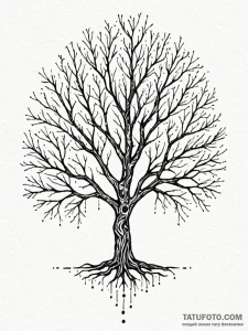 Burned tree with glowing veins, tattoo drawin... - эскиз тату (№1751947502_0, 08.07.2025 04:05) — Tatufoto.com