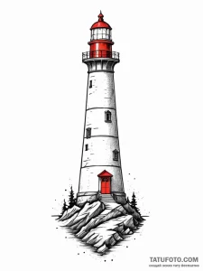 Lighthouse door bound by runes, ink illustrat... - эскиз тату (№1751948343_0, 08.07.2025 04:19) — Tatufoto.com