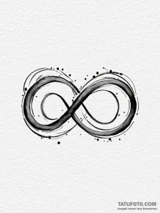 Infinity symbol intertwined with a wedding ba... - эскиз тату (№1751951700_0, 08.07.2025 05:15) — Tatufoto.com