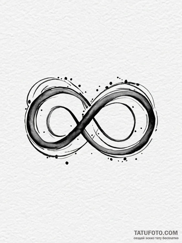 Infinity symbol intertwined with a wedding ba... - эскиз тату (№1751951700_0, 08.07.2025 05:15) — Tatufoto.com