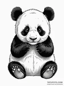 Panda - эскиз тату (№1751951867_0, 08.07.2025 05:17) — Tatufoto.com