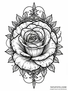 Glacial rose crowned with stars, concept art... - эскиз тату (№1751952034_0, 08.07.2025 05:20) — Tatufoto.com