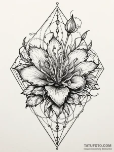 A venus flytrap closing, tattoo flash sheet d... - эскиз тату (№1751952288_0, 08.07.2025 05:24) — Tatufoto.com