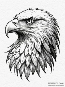 Eagle, concept art for tattoo, sepia tone ske... - эскиз тату (№1751955813_0, 08.07.2025 06:23) — Tatufoto.com