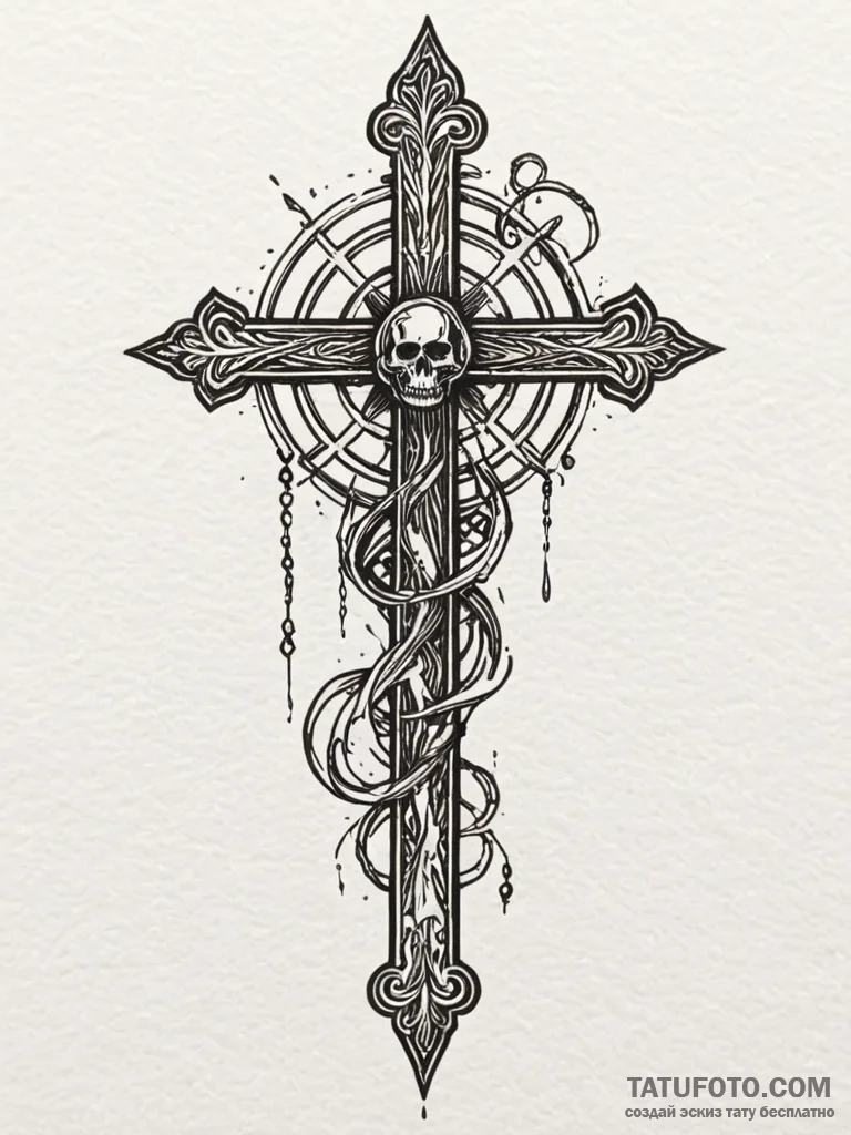 Bone relic glowing in darkness, tattoo drawin... - эскиз тату (№1751955982_0, 08.07.2025 06:26) — Tatufoto.com