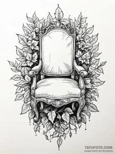 Quartz throne wrapped in ivy, tattoo flash sh... - эскиз тату (№1751956319_0, 08.07.2025 06:31) — Tatufoto.com