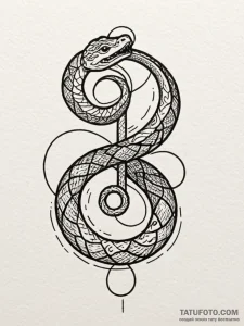 Infinity symbol made of a serpent eating its... - эскиз тату (№1751957671_0, 08.07.2025 06:54) — Tatufoto.com