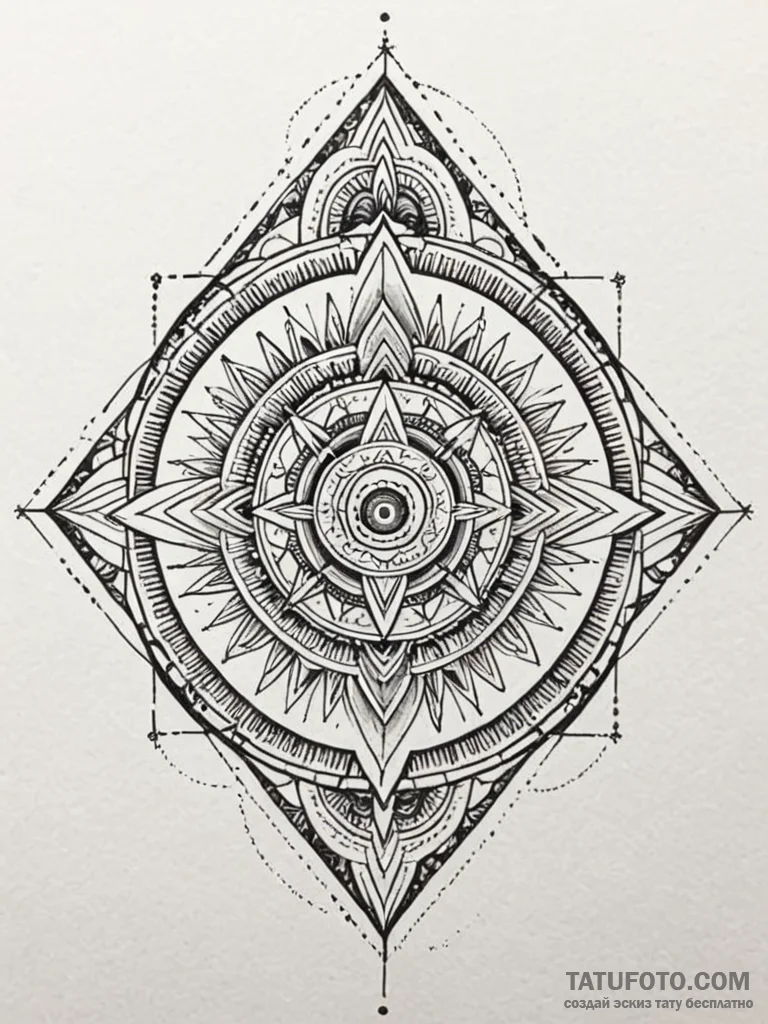 Hieroglyph, ink illustration for tattoo, blac... - эскиз тату (№1751958094_0, 08.07.2025 07:01) — Tatufoto.com