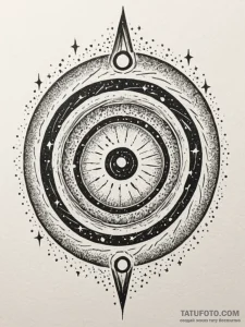 Vortex rune spiraling through starlight, conc... - эскиз тату (№1751958766_0, 08.07.2025 07:12) — Tatufoto.com