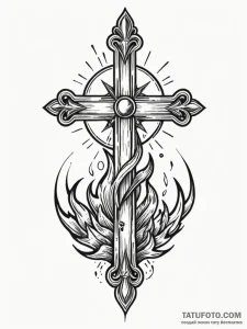 A powerful blazing bonfire, warmth,, tattoo l... - эскиз тату (№1751959102_0, 08.07.2025 07:18) — Tatufoto.com