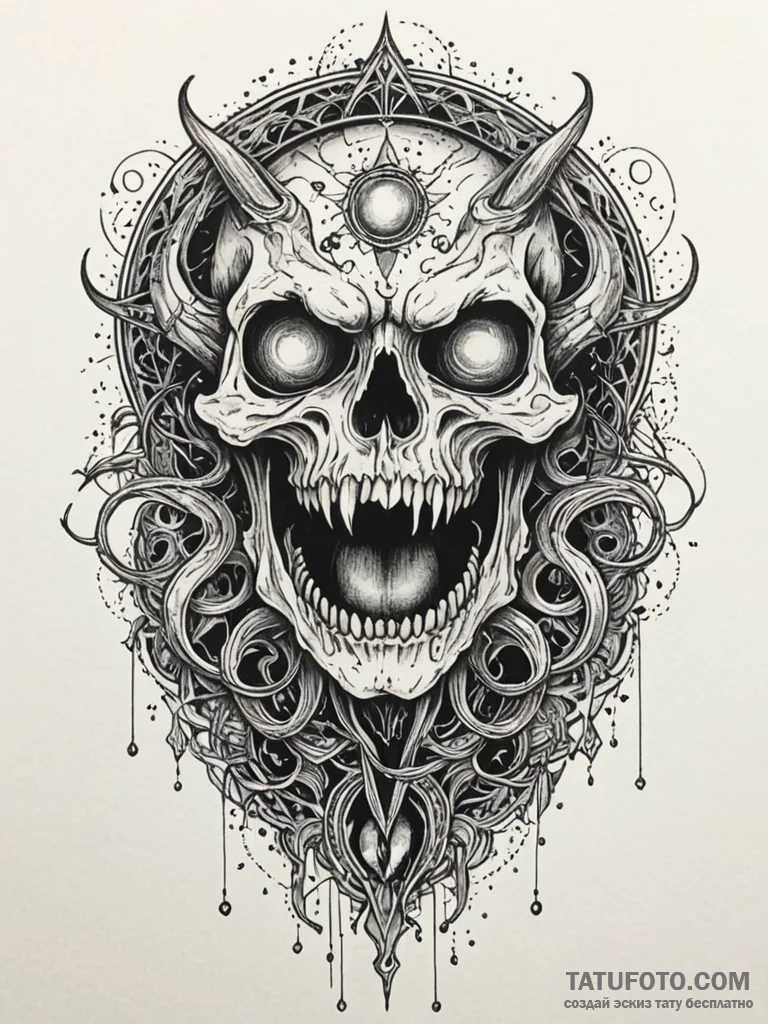 Spectral mirror devouring light, concept art... - эскиз тату (№1751959523_0, 08.07.2025 07:25) — Tatufoto.com