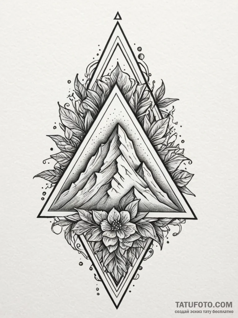 Triangle, impossible penrose style, tattoo li... - эскиз тату (№1751959814_0, 08.07.2025 07:30) — Tatufoto.com