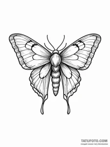 Moth - эскиз тату (№1751959898_0, 08.07.2025 07:31) — Tatufoto.com