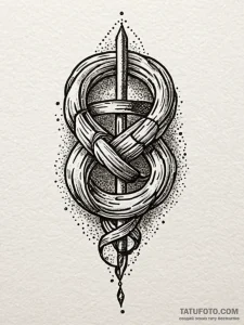 Reef knot, a simple, secure, and reliable kno... - эскиз тату (№1751961080_0, 08.07.2025 07:51) — Tatufoto.com