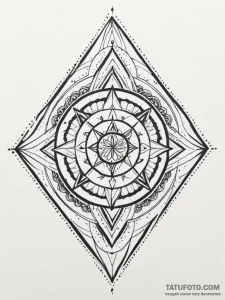 Leaf sigil glowing faintly, concept art for t... - эскиз тату (№1751961164_0, 08.07.2025 07:52) — Tatufoto.com