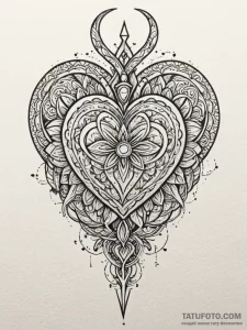 Knotwork dagger through heart, tattoo sketch... - эскиз тату (№1751962090_0, 08.07.2025 08:08) — Tatufoto.com