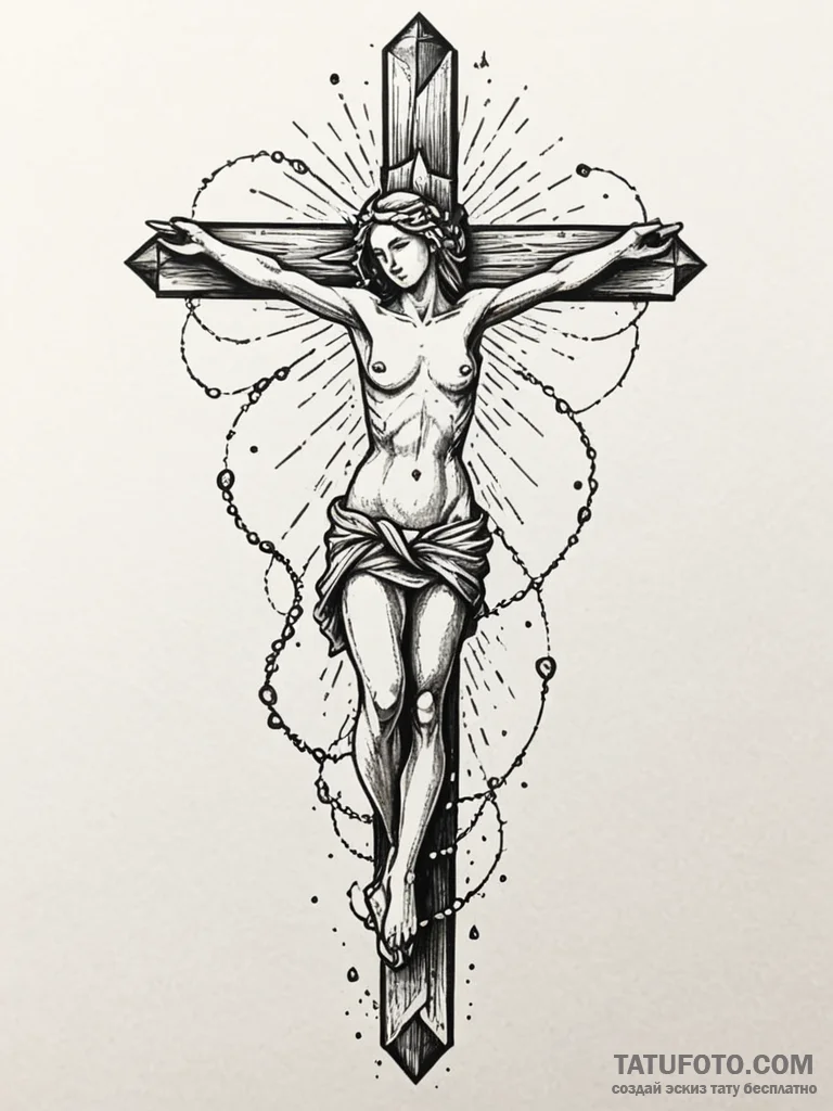 Broken statue with glowing core, tattoo line... - эскиз тату (№1751962596_0, 08.07.2025 08:16) — Tatufoto.com