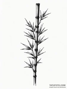 A detailed bamboo stalk, natural,, tattoo dra... - эскиз тату (№1751963016_0, 08.07.2025 08:23) — Tatufoto.com