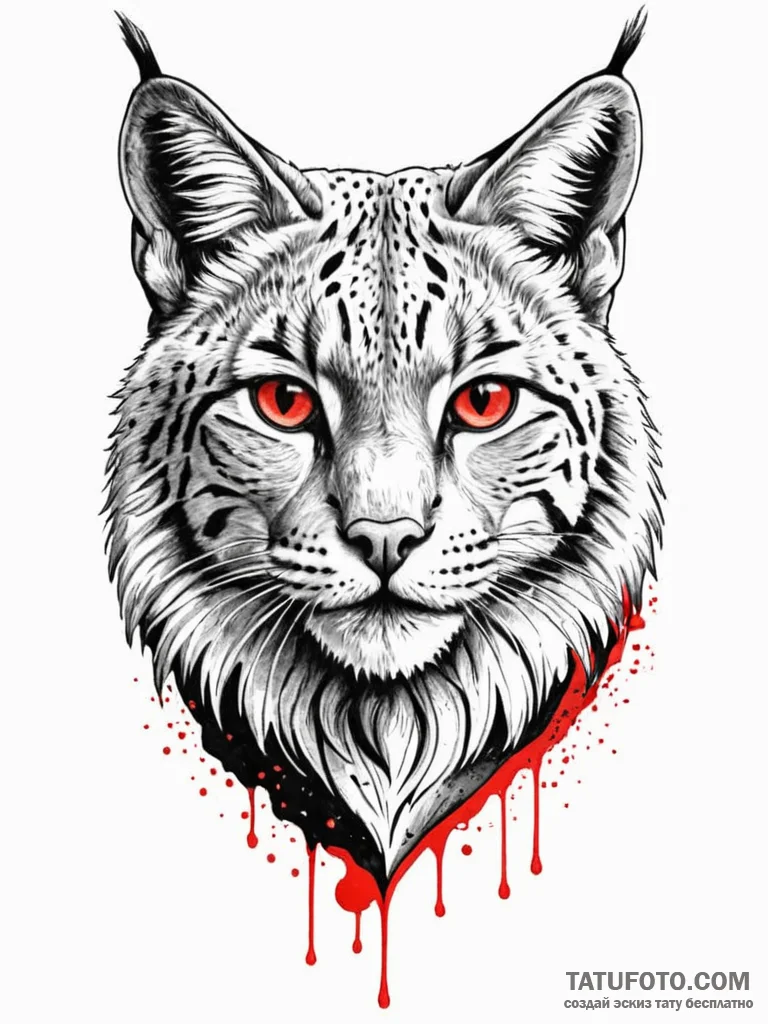 Lynx, artistic tattoo sketch, masterpiece, be... - эскиз тату (№1751963269_0, 08.07.2025 08:27) — Tatufoto.com