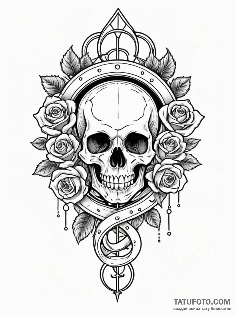 Emerald key in spectral gate, tattoo sketch d... - эскиз тату (№1751963353_0, 08.07.2025 08:29) — Tatufoto.com
