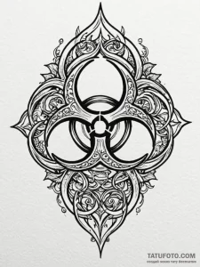 The biohazard symbol, concept art for tattoo,... - эскиз тату (№1751963437_0, 08.07.2025 08:30) — Tatufoto.com