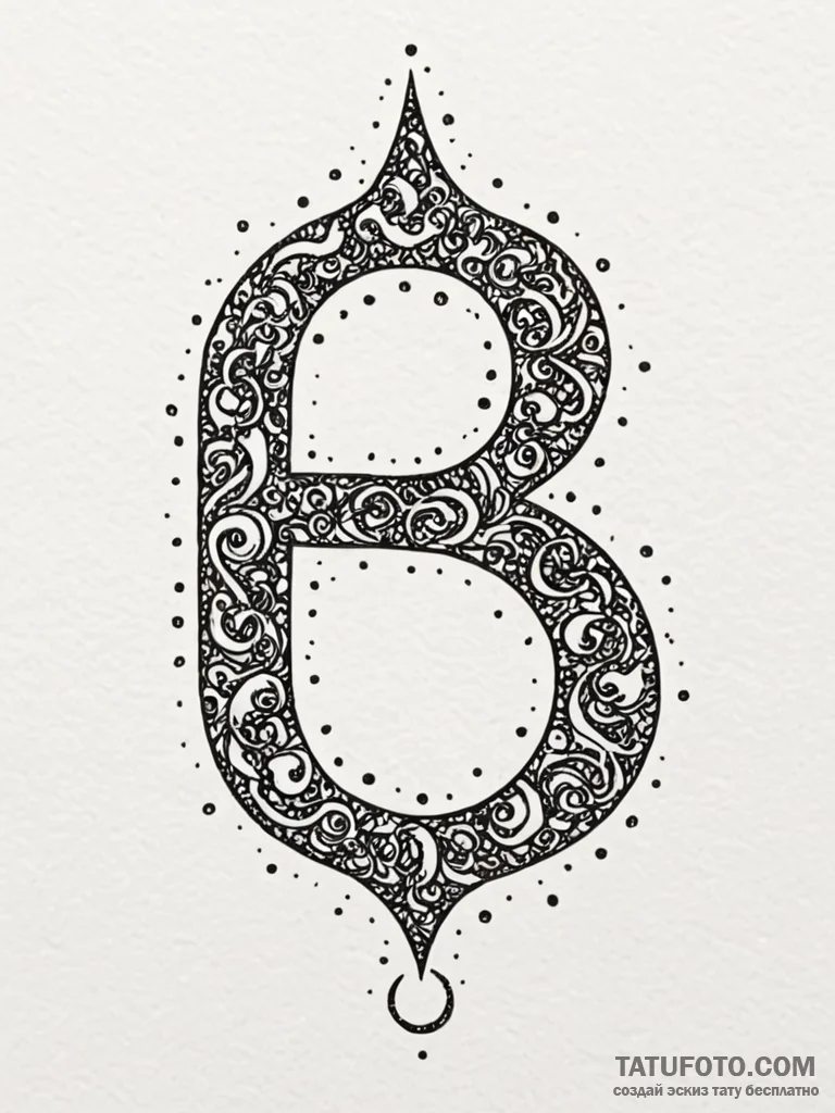 An interrobang symbol, ink illustration for t... - эскиз тату (№1751963520_0, 08.07.2025 08:32) — Tatufoto.com