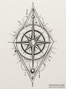 Meteor shattering ancient sigil, artistic tat... - эскиз тату (№1751966297_0, 08.07.2025 09:18) — Tatufoto.com