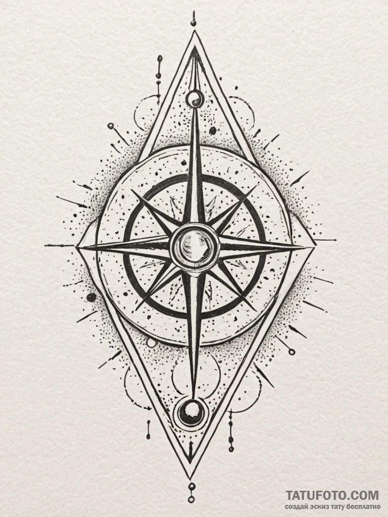 Meteor shattering ancient sigil, artistic tat... - эскиз тату (№1751966297_0, 08.07.2025 09:18) — Tatufoto.com