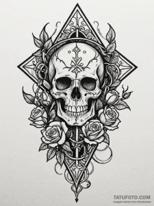 Kite shield pierced by serpent, tattoo sketch... - эскиз тату (№1751966843_0, 08.07.2025 09:27) — Tatufoto.com