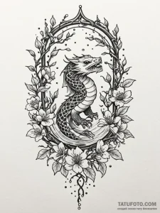 Pomegranate vines through bone cage, tattoo d... - эскиз тату (№1751970293_0, 08.07.2025 10:24) — Tatufoto.com