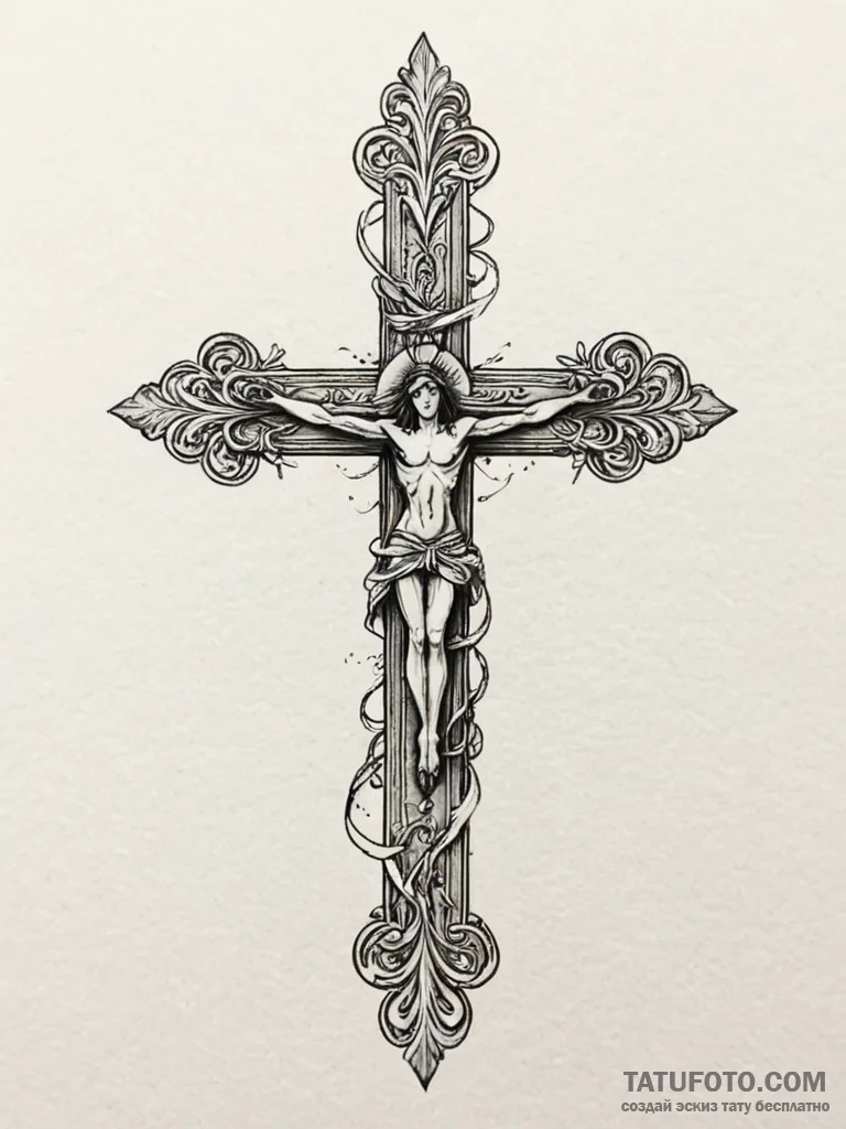 Hero, artistic tattoo sketch, on a clean whit... - эскиз тату (№1751970460_0, 08.07.2025 10:27) — Tatufoto.com