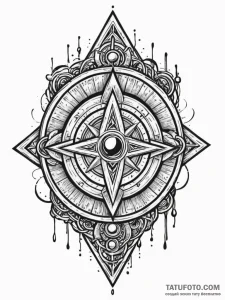 Grimoire (spellbook) with arcane symbols, con... - эскиз тату (№1751971299_0, 08.07.2025 10:41) — Tatufoto.com