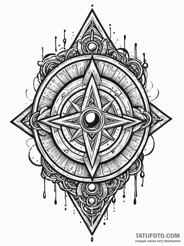 Grimoire (spellbook) with arcane symbols, con... - эскиз тату (№1751971299_0, 08.07.2025 10:41) — Tatufoto.com