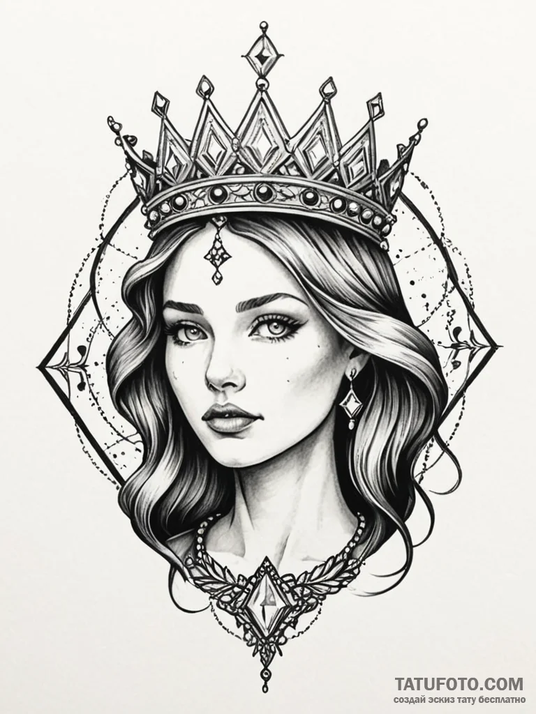 Jewel relic crowned with stars, tattoo sketch... - эскиз тату (№1751972640_0, 08.07.2025 11:04) — Tatufoto.com