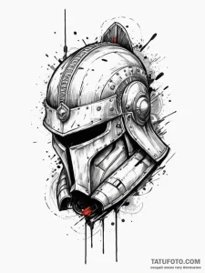Conquistador's helmet, dark and foreboding, t... - эскиз тату (№1751972809_0, 08.07.2025 11:06) — Tatufoto.com
