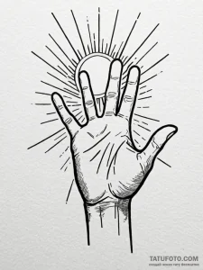 A human hand, reaching out of dark water to g... - эскиз тату (№1751973482_0, 08.07.2025 11:18) — Tatufoto.com