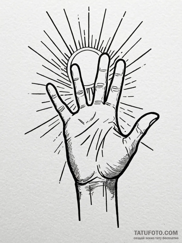 A human hand, reaching out of dark water to g... - эскиз тату (№1751973482_0, 08.07.2025 11:18) — Tatufoto.com